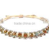 MMBR199A008 Handmade in Thailand Handwoven Crystal Beaded Bracelet Boho Fashion Jewelry Semiprecious Stone Summer 2016 thumbnail-1