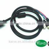 Hot Selling 2 Meters VGA Male 5 BNC RGBHV Male VGA M to 5xRCA Cable Five Interface