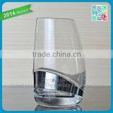 Special Design Glass Man Blown Custom Whisky Glass Cup With Steel Ring thumbnail-4