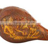 Shankh With Vishnuji Engraved 3"