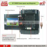 DTY 4H AHD H 264 Mobile Dvr for Truck/ AHD DVR With Built-in LCD Screen thumbnail-1