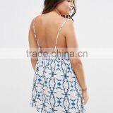 2016 China Wholesale Summer Latest Front Tye Dye Women Plus Size Beach Dress thumbnail-2