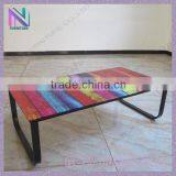 Top Art Furniture Cheap Rainbow Glass Coffee Table Metal Coffee Table Modern thumbnail-2