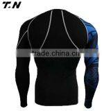 Sublimated Printed Men Black Mma Rash Guard and Tight thumbnail-5