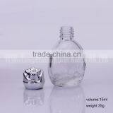 Oblate Clear Empty Glass Bottle 0.5oz for Perfume/Essentional Oil Packaging thumbnail-3