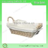 colorful wicker bread basket & home storage basket with liner