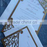 Laser Cut Wedding Invitation Pocket, Elegant Swirl Frame, Custom Personalized. Die Cut Pattern thumbnail-2