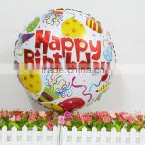 2015 new design 18" Inch round shape happy birthday foil Helium Metallic balloons For birthday party decorations