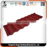 SGB Red Stone Coated Metal Roof Tiles/Gavalume Stone Coated Roofing