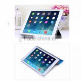 PU leather three folder best for ipad air case D0110