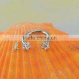 New Design Fashion Surgical Star Zircon Septum Piercing Horseshoes Hoop Nose Ring thumbnail-2