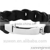 Make Men Leather Bracelets With Stainless Steel Clasp