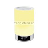 Touch Dimmable RGB Lamp Portable Bluetooth Speaker Timer Clock