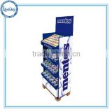 Corrugated cardboard pallet display for Mentos, candy 1/4 pallet display