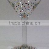 High quality hand painted cocktail martini glass,drinking glassware