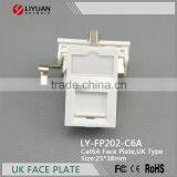 LY-FP202-C6A RJ45 Module Jack Cat 6 Keystone Jack FACEPLATE