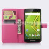 2015 New Arrival Stand Wallet Lychee Leather Phone Case for Motorola Moto X Play thumbnail-2