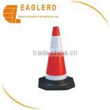 70cm Reflective Rubber Traffic Cone With Reflective Tape