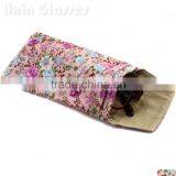 New Hot Selling Soft Cloth Bag Sunglasses Glasses Pouches Pink Blue Flower Eyewear Accessories Mobile Phone Bag 90*180mm BDH03D thumbnail-2