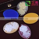 2015 resin emstone cabochons,wholesale gemstone cabochons with two hole cameo