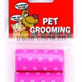 Pet grooming waste bag