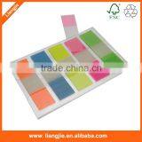 Hot Sale Customized Half Neon Color Transparent Sticky Note Neon Pet Index Set