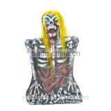 Foam scary half body tombstone with led light
