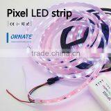 LED RGB ws2801 flexible strip/silicon tube/ip65/ip67/non-waterproof addressable led rope lights