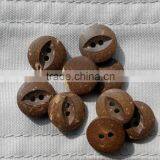 18L 2 Holes Brown Matt Fisheye Coconut Shell Button thumbnail-2