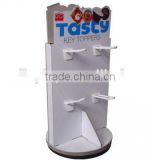 Cardboard Counter Display Stand with Hooks
