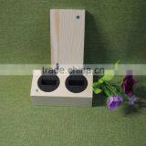 2017 New Arrival Top Grade Quality Handmade Unfinished Wooden Jewelry Gift Packing Box for Two Rings With EVA and Magnet thumbnail-2