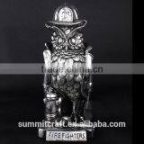 Export Electroplate Polyresin Fire Owl Owl Statues thumbnail-1