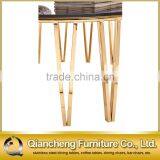 New Design Smoked Glass Top Stainless Steel Tea Table for Dining Room Use thumbnail-4