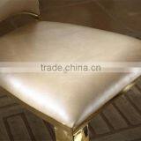 Luxury Leather Stainless Steel Dining Chair for Hotel thumbnail-3