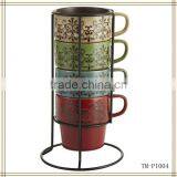 Hot Sale Metal Scroll Stacking Mugs thumbnail-1