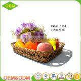 Cheap Woven Decorative Tray Wicker Fruit Basket thumbnail-1