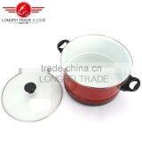 Yiwu New Design High Quality 3pcs Enamel Porcelain Enamel Cookware Set Wholesale thumbnail-5