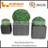 Cube Mini Rattan Flower Pot Wicker Furniture thumbnail-1