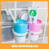 Plastic Bathroom Wall Mounted Toothbrush Cup