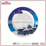 X'mas Night Design Food Touch Available Christmas Custom Blue Melamine Side Dish thumbnail-1