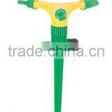ADJUSTABLE CS-3016 Rotating 3 Arm Sprinkler With Plastic Spike Plastic Lawn Sprinkler thumbnail-1