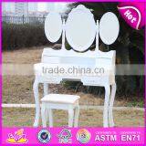 2017 New Design Youth White Folding Wooden Dressing Table W08H076 thumbnail-5