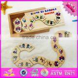 2016 Hot Sale Funny Children Wooden Domino Toy W15A063 thumbnail-1