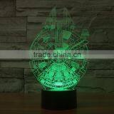 Remote Control Colorful 3D Illusion LED Night Light 3D Acrylic Lamp for Indoor Decoration for Festival Gift thumbnail-3