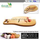 3 Piece Hand Crafted Acacia Wood Cutting Board Set thumbnail-4