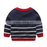 Latest Brand Kids Boy Pullover Cartoon Striped Cotton Sweater thumbnail-3