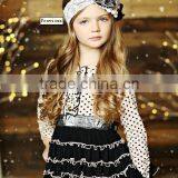 2015 Fashion Kids Wear Ruffle Cotton Outfits Sets Fancy Clothes Wholesale Children Clothing Set thumbnail-2