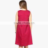 Factory Price Red Blank Sleeveless Chiffon Maternity Clothes Dresses thumbnail-3