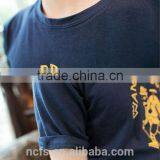 Gold Foil Printing Man T Shirt Wholesale thumbnail-3