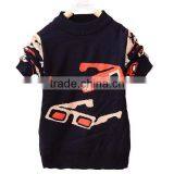 Fashion Glasses Child Jacquard Sweater Knitting Patterns Children Pullover thumbnail-2